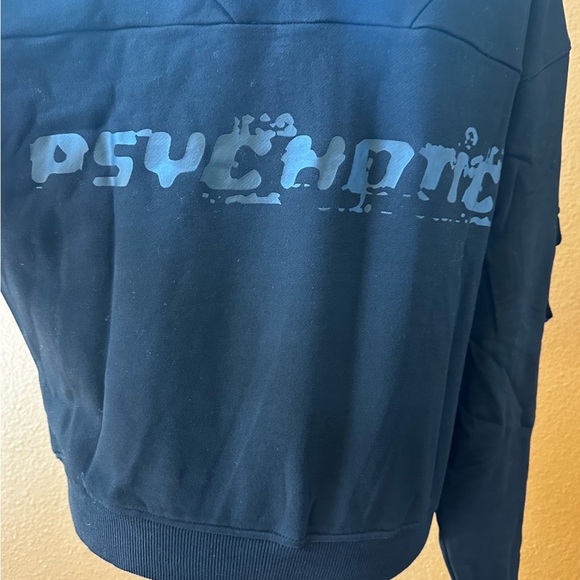 Tamed Psychotic Black “Utility Tech”Hoodie Men’s Medium New Without Tags! - Picture 7 of 16